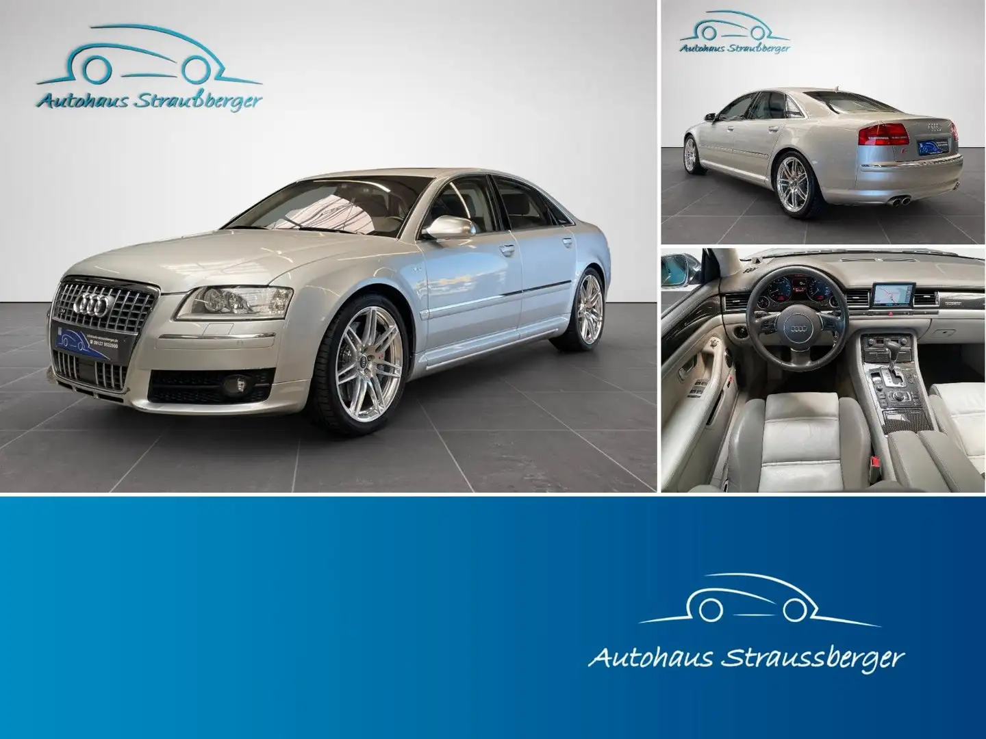 Audi S8 V10 5.2 quattro Facelift DE-Fahrzeug HU-NEU srebrna - 1