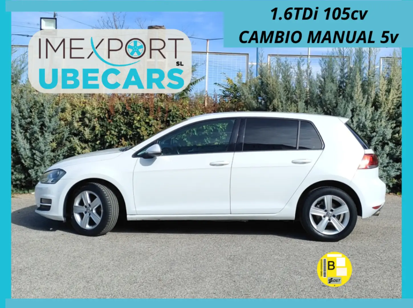 Volkswagen Golf 1.6TDI CR Business Navi 105 Blanco - 1