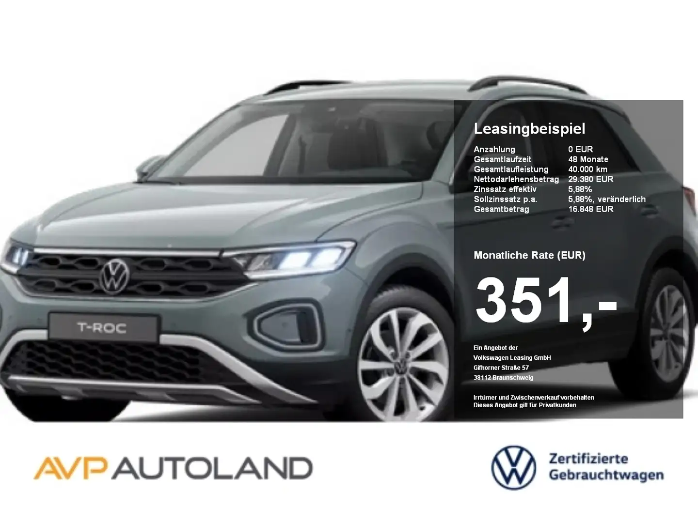 Volkswagen T-Roc 1.5 TSI DSG Life | AHK | NAVI | LED | Blau - 1