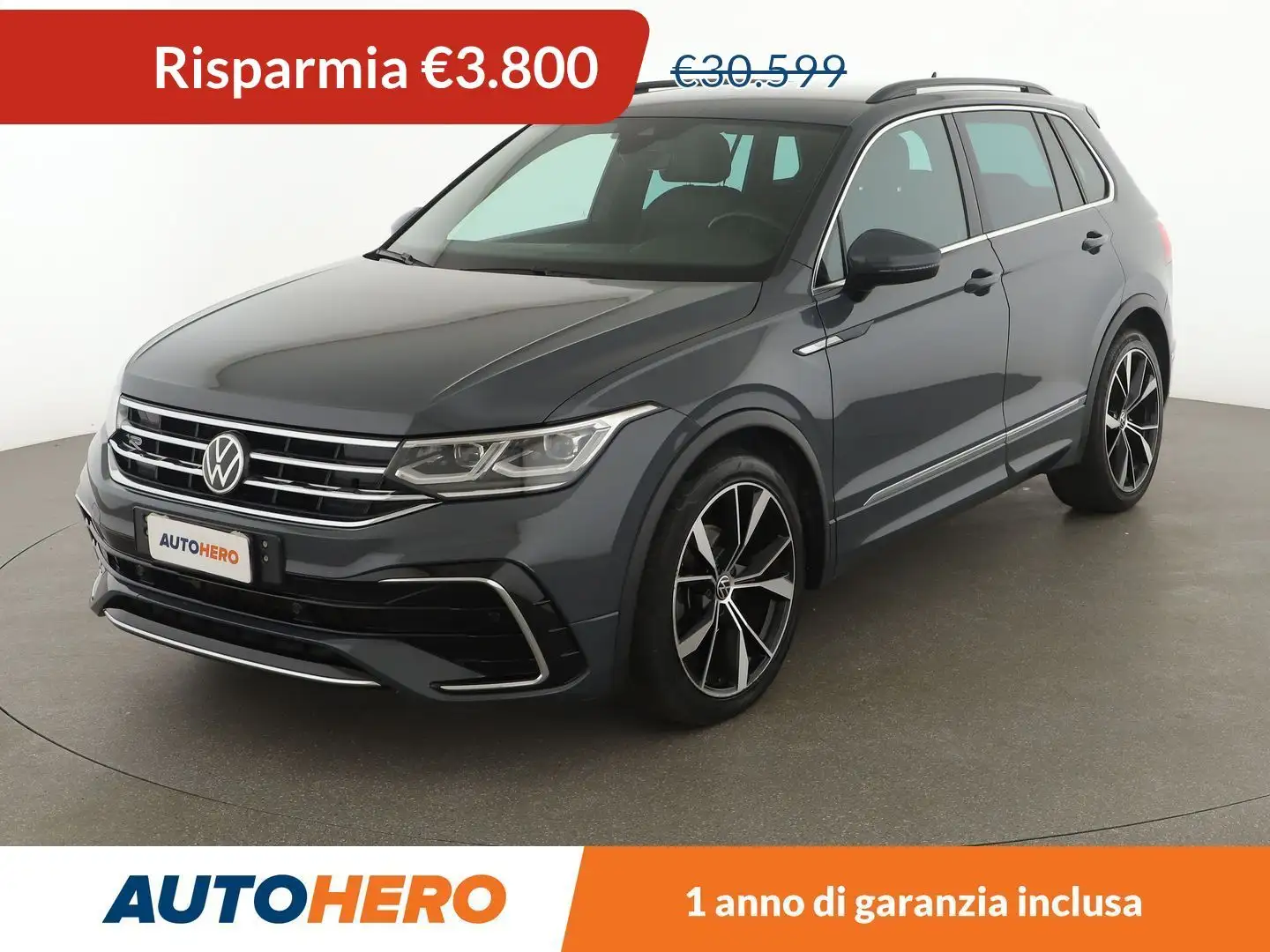 Volkswagen Tiguan 2.0 TDI R-Line 150 CV DSG 4MOTION Gris - 1