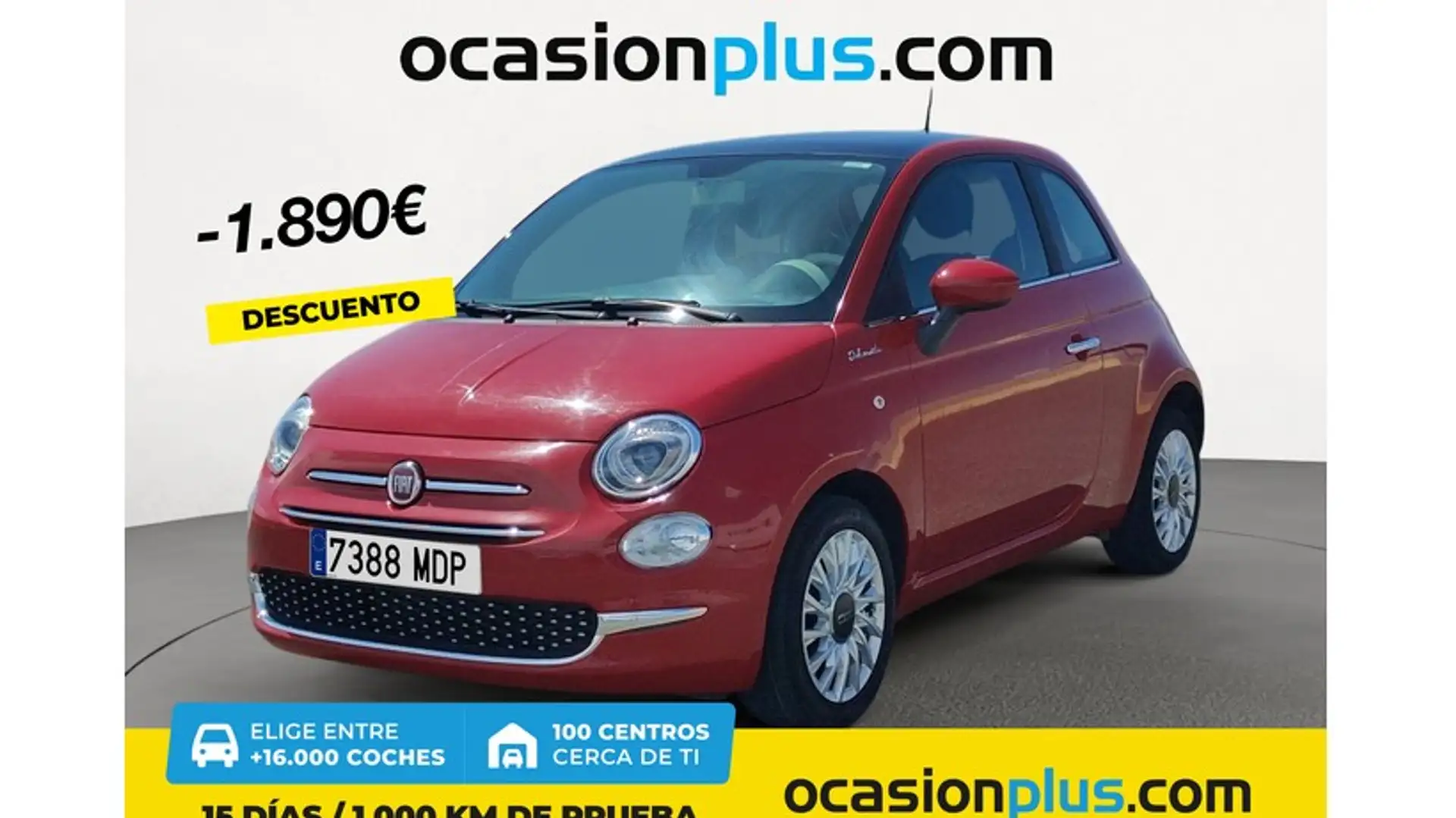 Fiat 500 1.0 Hybrid Dolcevita 52kW Rojo - 1