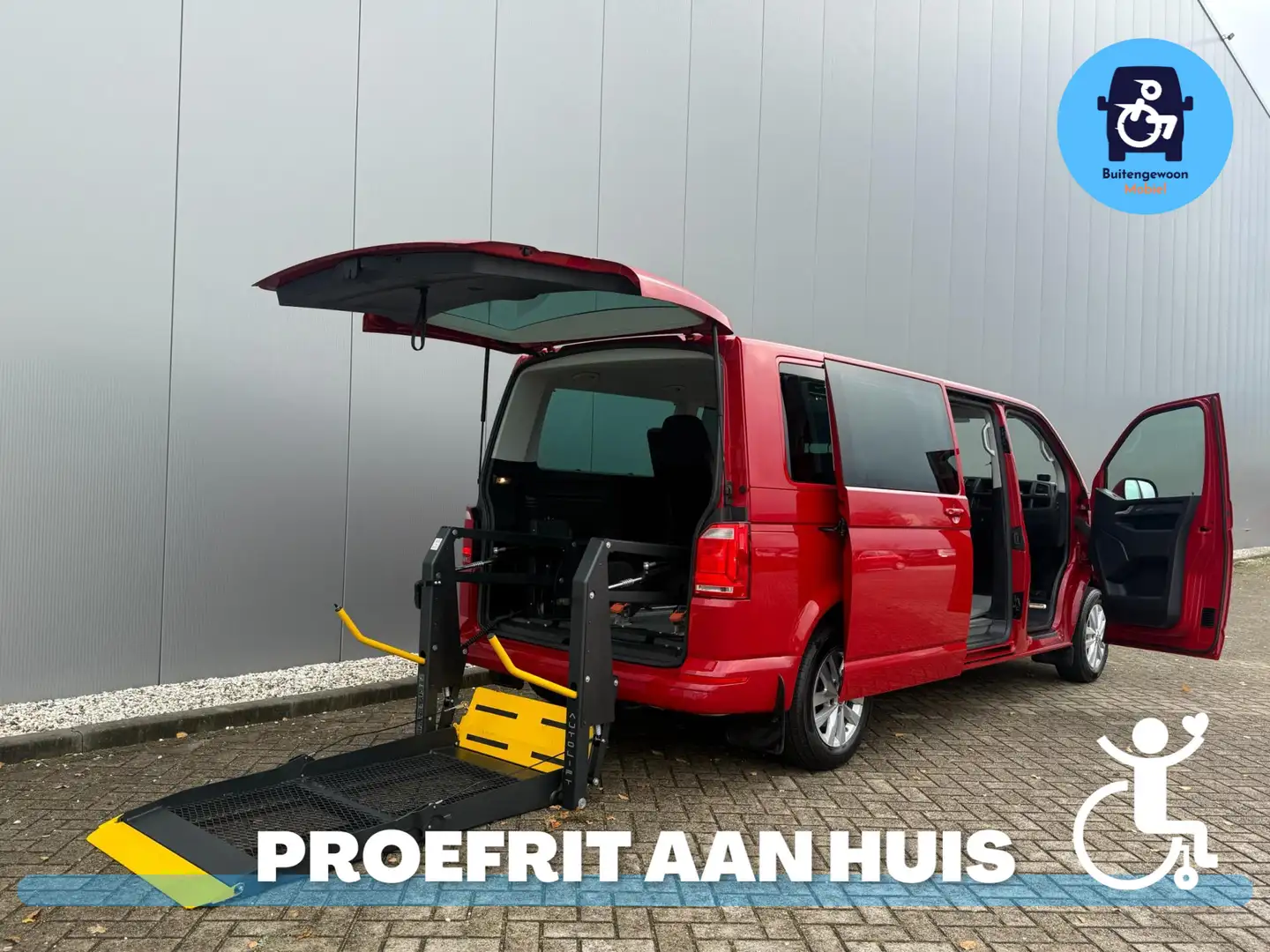 Volkswagen Transporter Caravelle Rolstoelbus (Airco) Deluxe Rolstoel voor Rouge - 2