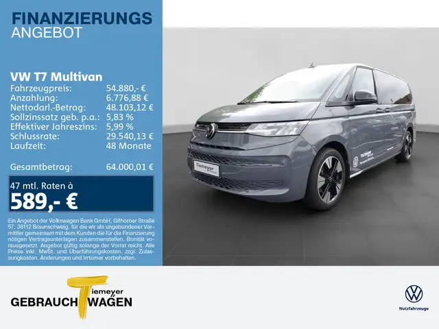 Volkswagen T7 Multivan Multivan LÜ eHybrid 4M GOAL LM19 ASSIST AHK KAME