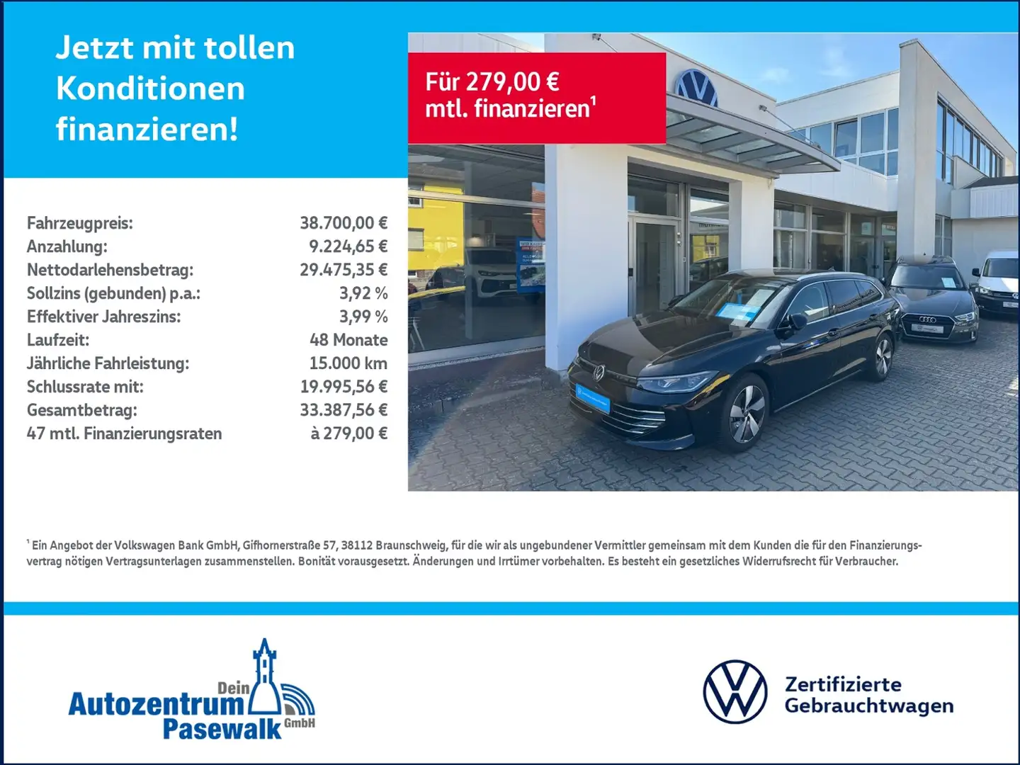 Volkswagen Passat Variant CJ 2.0 TDI DSG Elegance Noir - 1