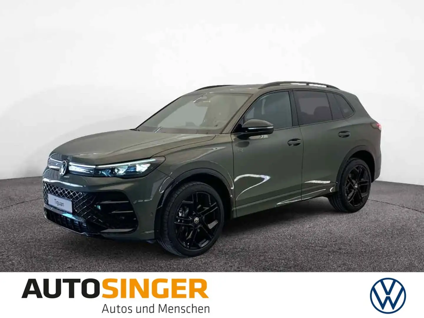 Volkswagen Tiguan R-Line TSI 4M LEDER*AHK*360*MATRIX*PANO Grün - 1