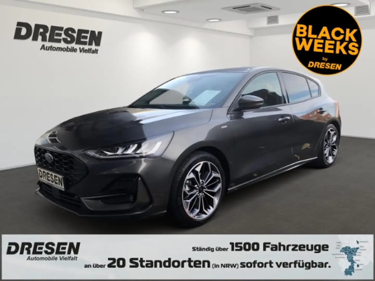 Ford Focus 1.5 EcoBlue ST-Line AHK-abnehmbar+El. Panodach Gris - 1