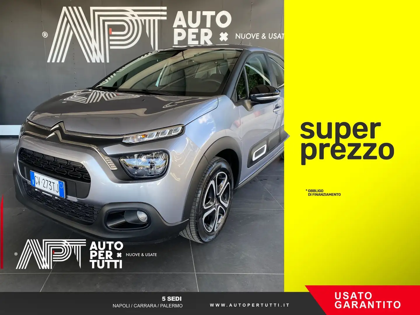 Citroen C3 C3 1.2 puretech Plus s&s 83cv neopatentati Gris - 1