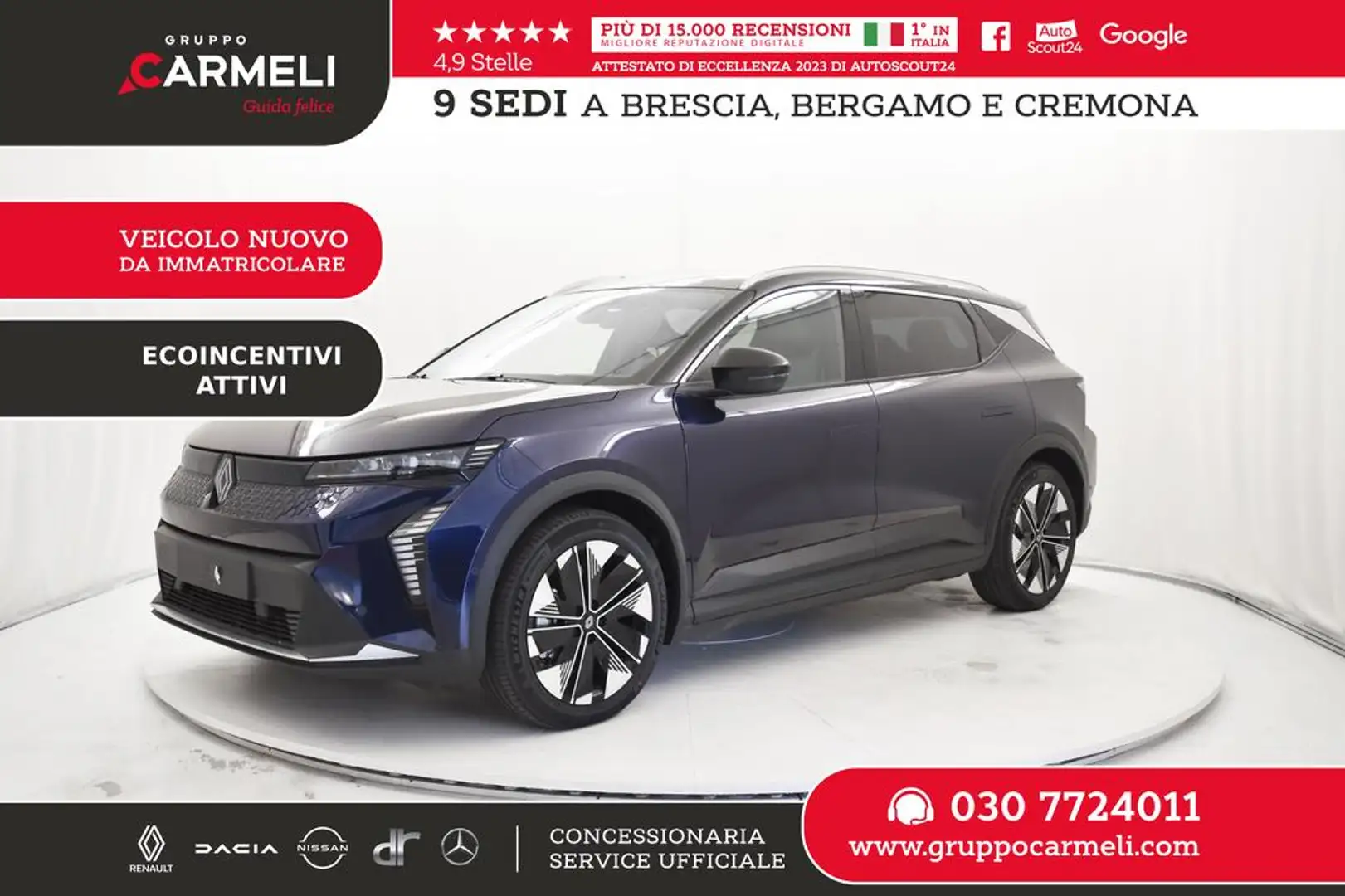Renault Scenic Techno comfort range 170cv Bleu - 1