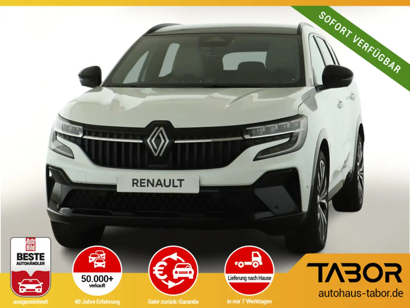 Renault Espace 1.2 E-TECH 200 Iconic Pano H/K Matrix 7-S Weiß - 1