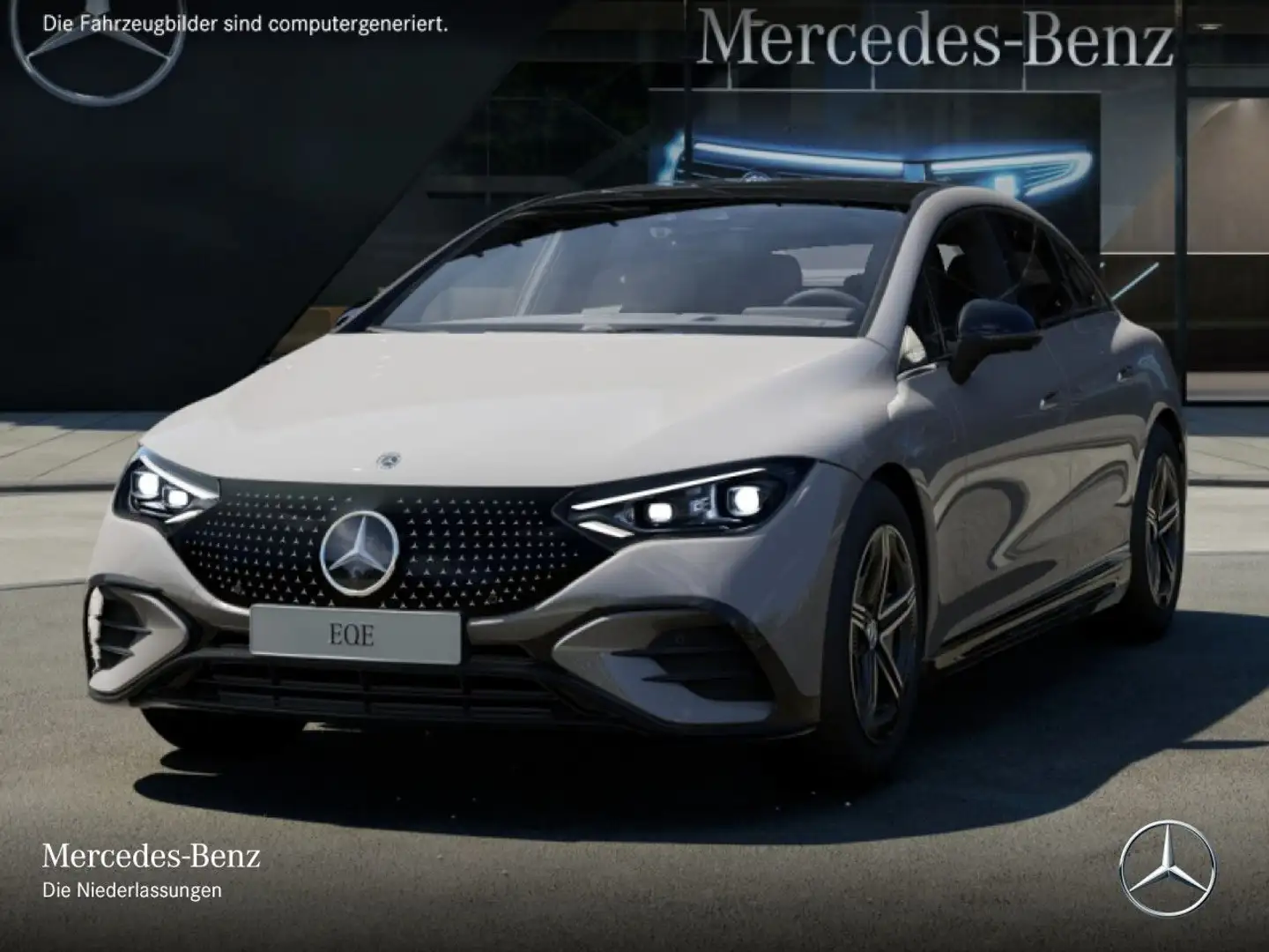 Mercedes-Benz EQE 350 AMG Fahrass WideScreen Pano Burmester HUD Gris - 2