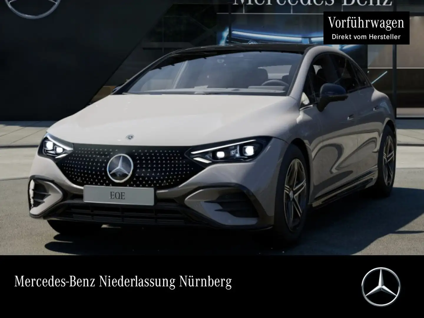 Mercedes-Benz EQE 350 AMG Fahrass WideScreen Pano Burmester HUD Gris - 1