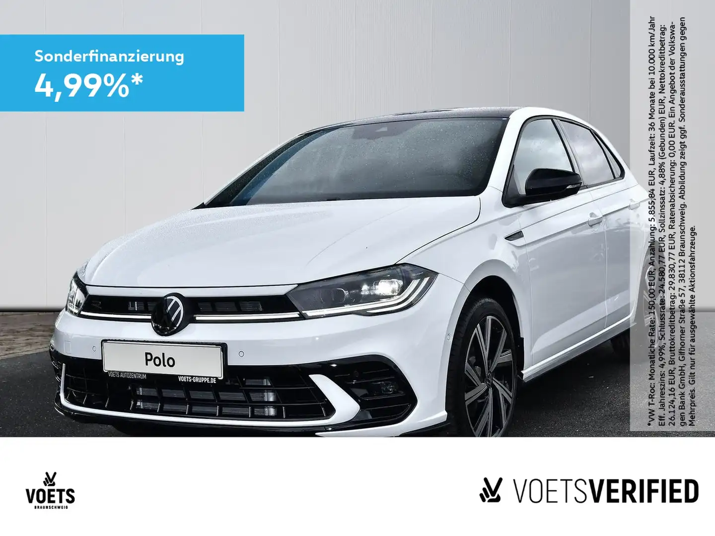 Volkswagen Polo R-Line 1.0 TSI DSG ACC+MATRIX-LED+RearView Weiß - 1