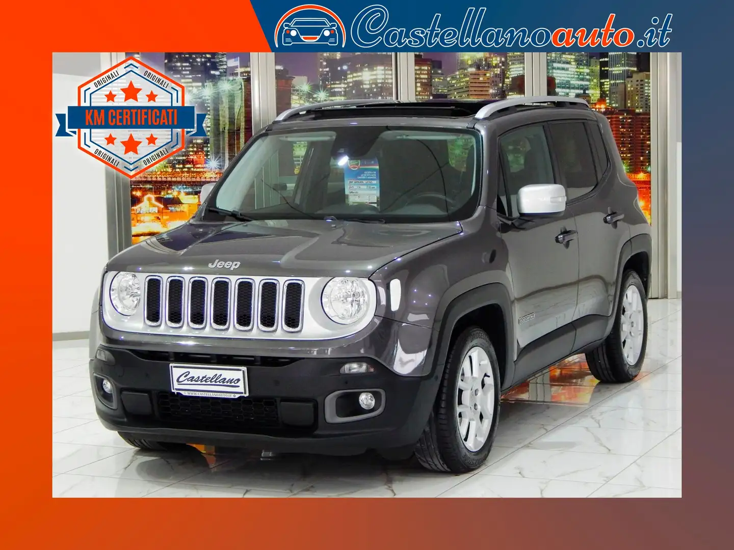 Jeep Renegade 1.6 mjt Limited 120cv TETTO-NAVIGATORE-PARK Gris - 1