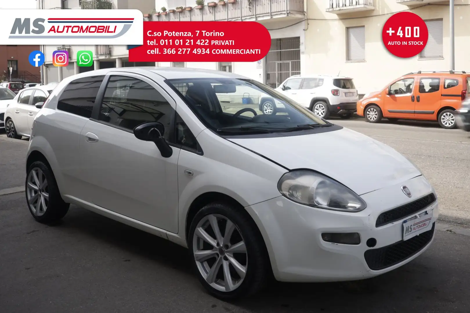 Fiat Punto Evo FIAT Punto 1.3 MultiJet II EASY 75cv DPF VAN ANNO 2014 Weiß - 1