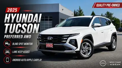 White 2025 Hyundai Tucson SUV / Crossover All-Wheel Drive 8-Speed Automatic