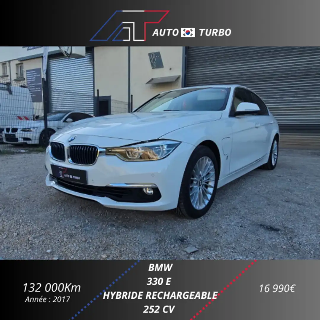 BMW 330 (F30) 330EA 252CH LUXURY Blanco - 1