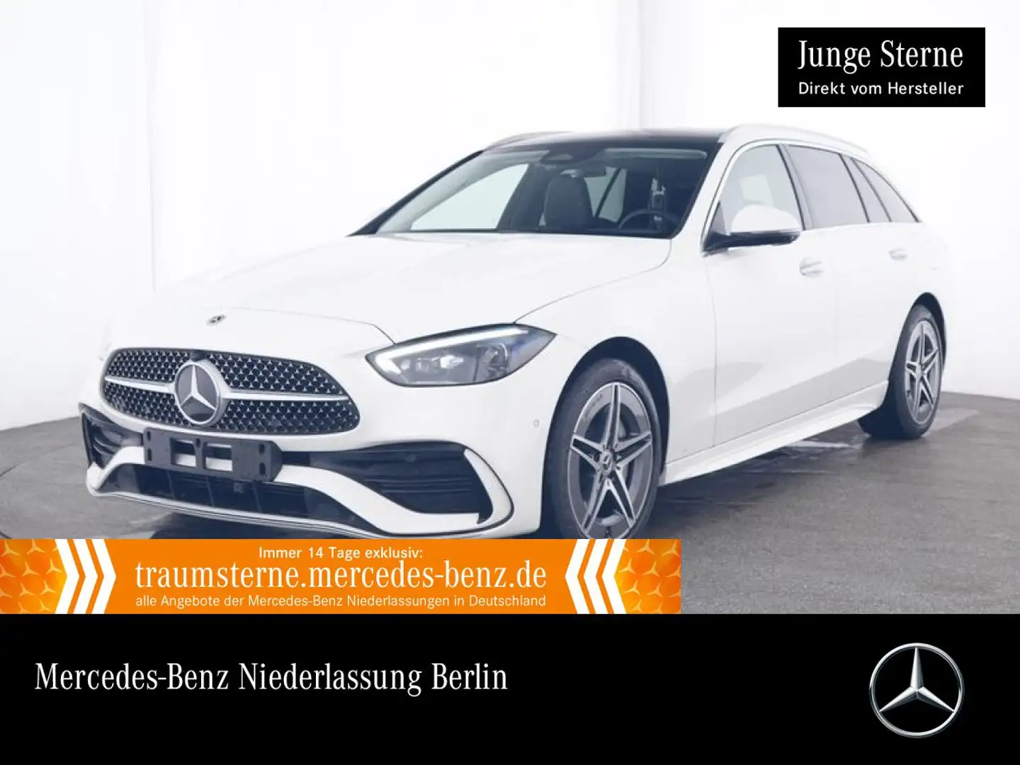 Mercedes-Benz C 300 e T AMG+PANO+360+AHK+BURMESTER+TOTW+KEYLESS Weiß - 1