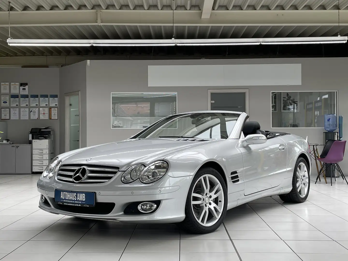Mercedes-Benz SL 500 V8 Aut.Luftf. Leder Navi-Comand Bi-Xenon Silber - 1