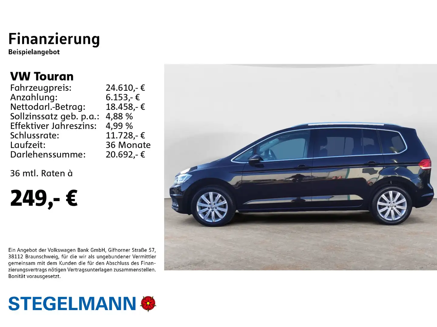 Volkswagen Touran 1.4 TSI DSG Highline *LED*Navi*AHK*Kamera Schwarz - 2