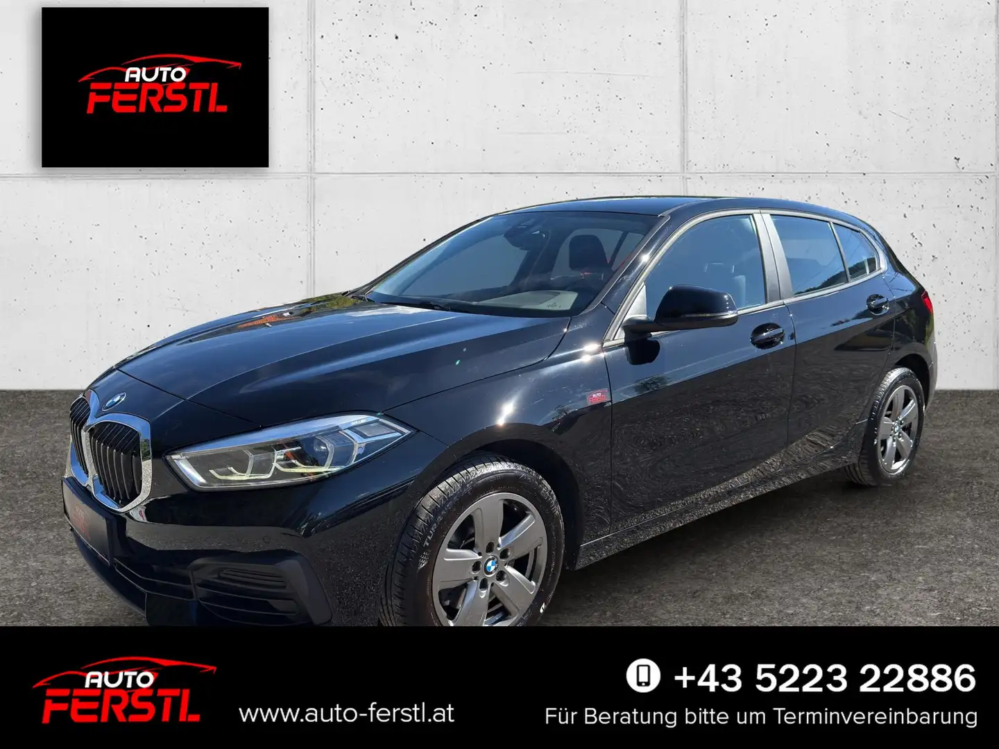 BMW 116 i Advantage 1er - 116i 80 kW (109 PS), Autom. 7... Schwarz - 1