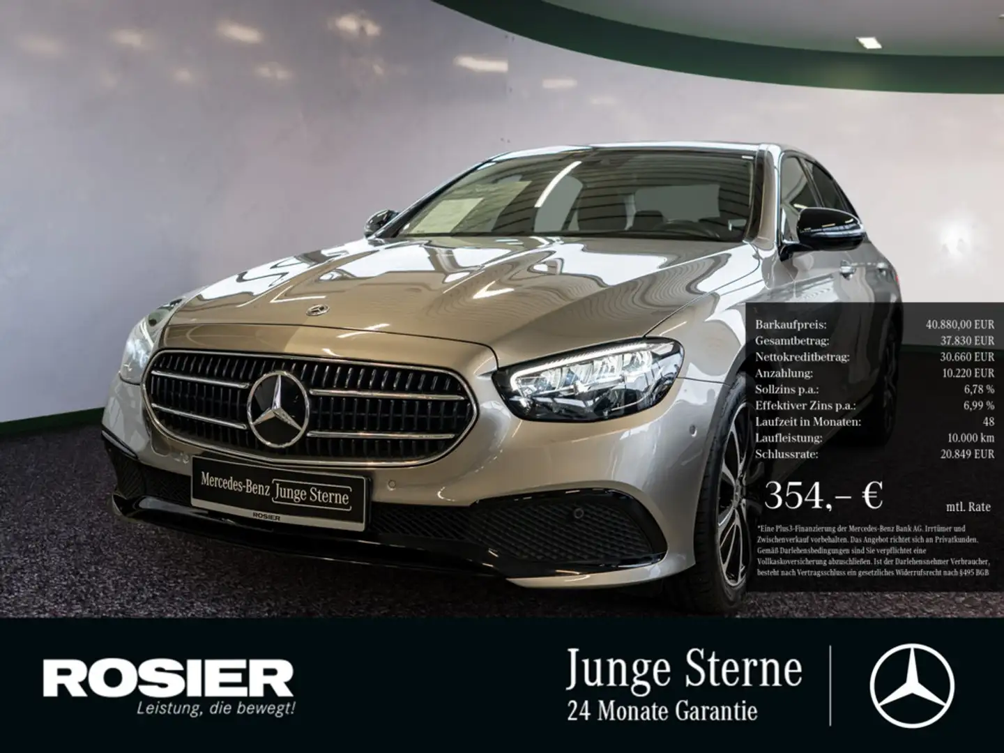 Mercedes-Benz E 400 d 4M Avantgarde LED Pano Navi SHD Kamer Argent - 1