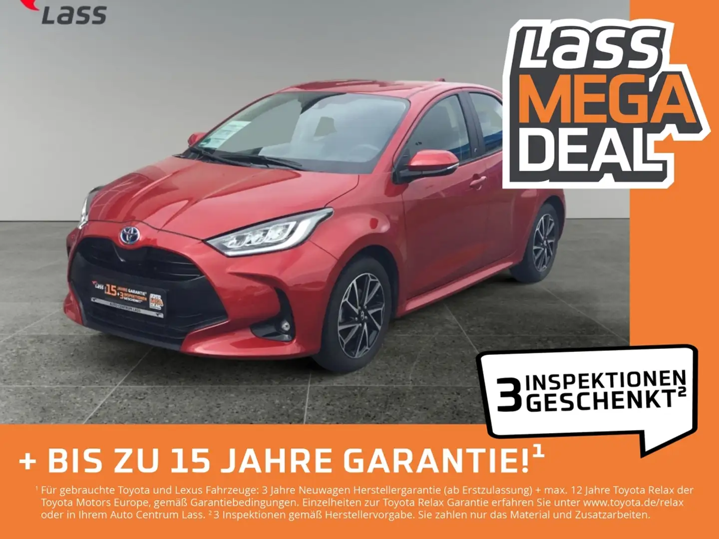 Toyota Yaris 1.5 Hybrid Team D Abstandstempomat, LED Rot - 1