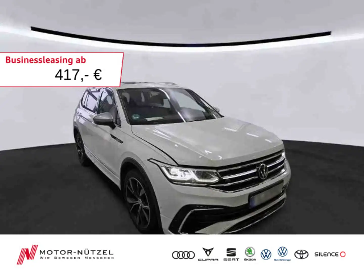 Volkswagen Tiguan Allspace 2.0 TDI 4M R-LINE LEDER+AHK+PANO Blanc - 1