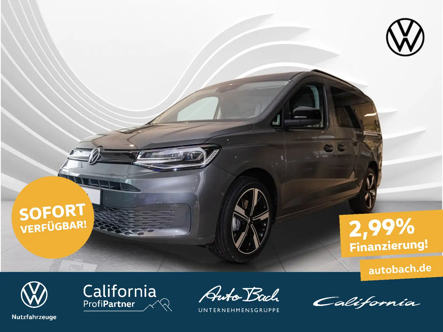 Volkswagen Caddy Maxi 5-Sitzer 2,0 l TDI | LED | Grau - 1