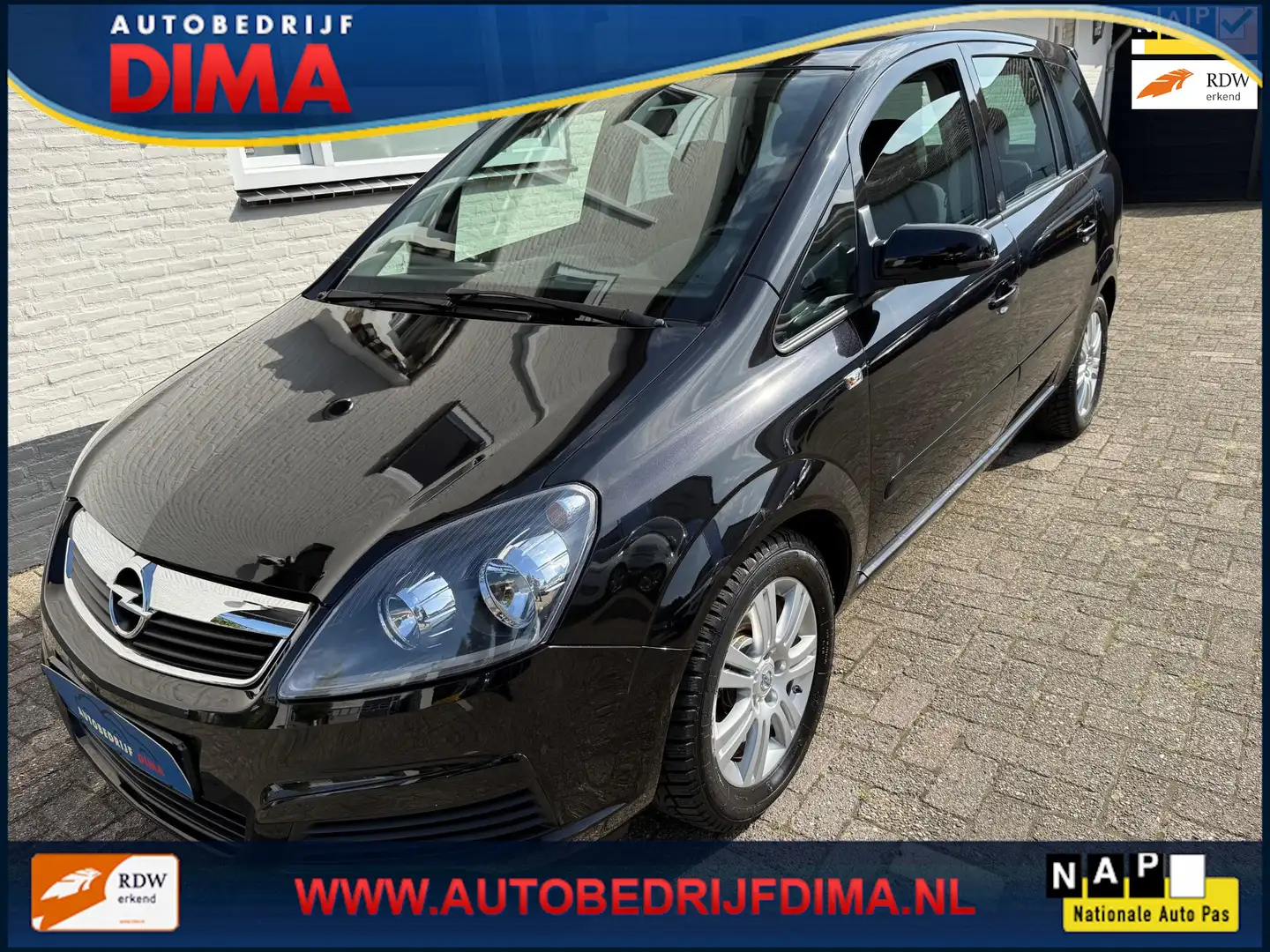 Opel Zafira 2.2 Enjoy Volautomaat/ 1e Eigenaar/ Airco/ Cruise Zwart - 1
