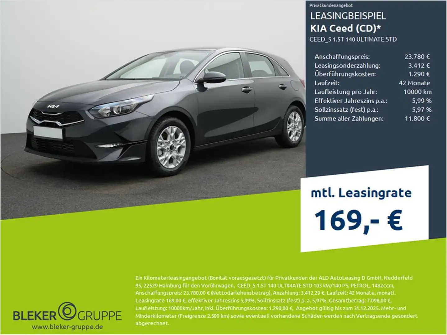 Kia Ceed / cee'd CEED_5 1.5T 140 ULTIMATE STD Zilver - 1