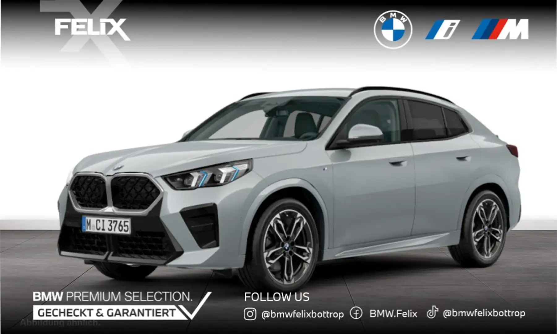 BMW X2 sDrive20i M SPORTPAKET+ANH.KUPPLUNG+ICONIC GLOW+DR Grau - 1