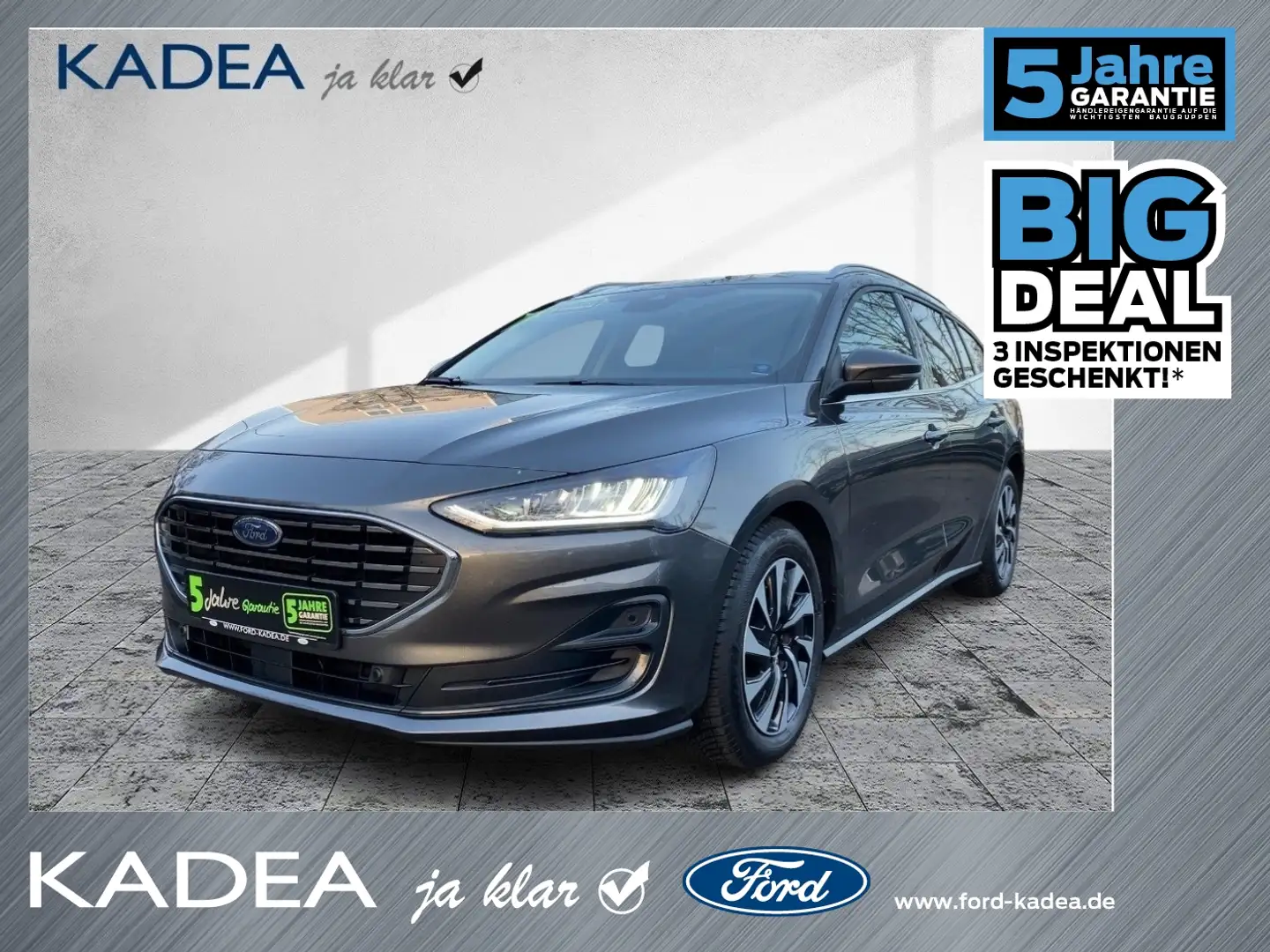 Ford Focus Turnier 1.5 EcoBlue Titanium Edition ACC Grau - 1