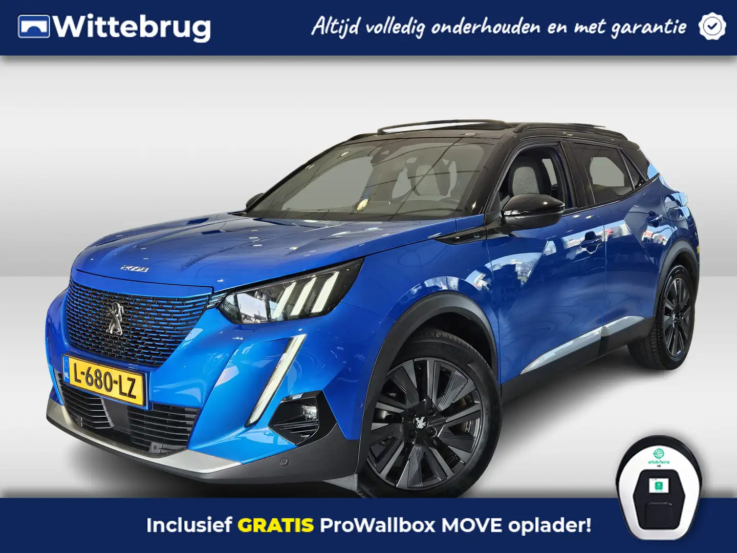 Peugeot e-2008 EV GT Pack 50 kWh | Panoramisch Schuifdak | Keyles Albastru - 1