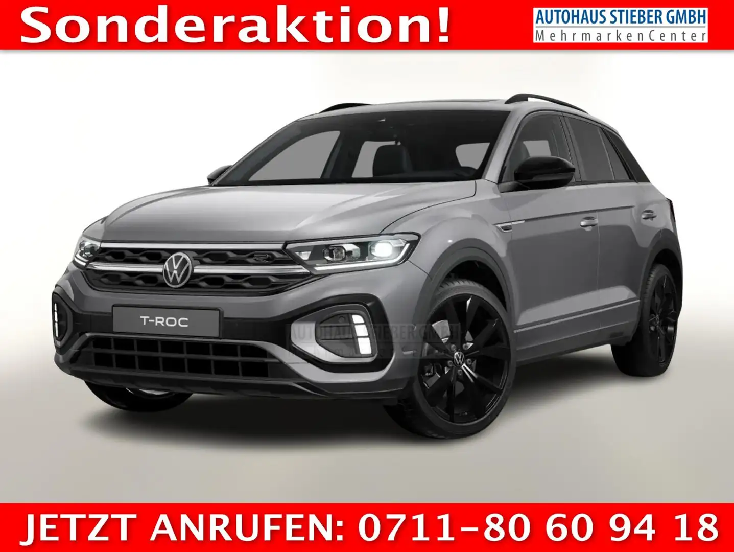 Volkswagen T-Roc R-Line TSI DSG Pano BlackP 19Z LED+ EasyOp 110 ... Grijs - 1