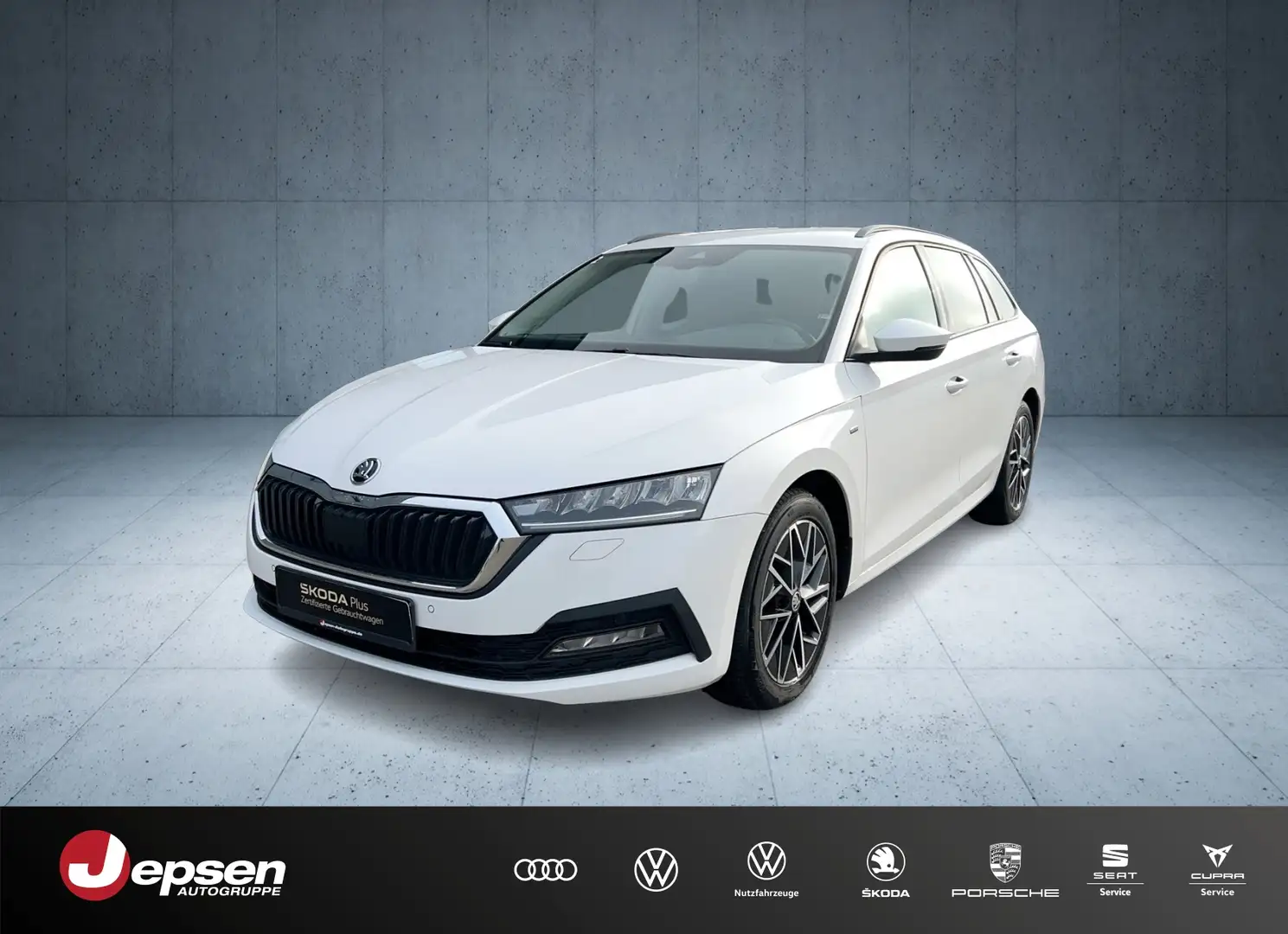 Skoda Octavia Combi 2.0 TDI DSG 4x4 Clever /AHK Weiß - 1