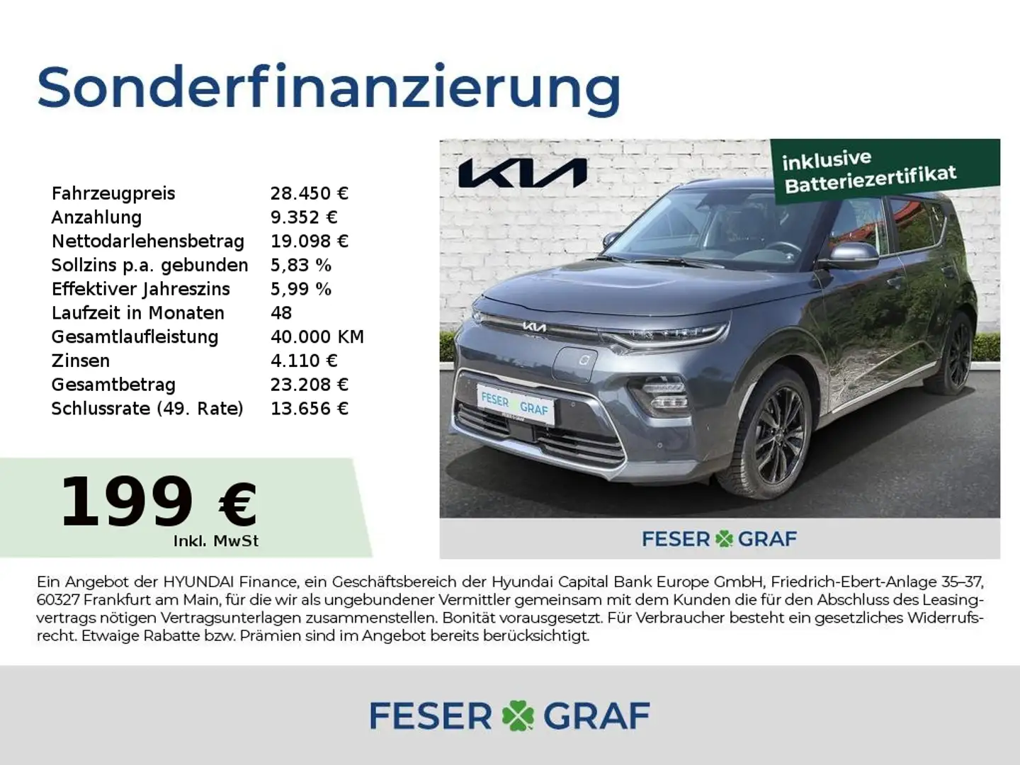 Kia Soul 64 kWh Vision Tech-Paket 3-Phasen Wärmepu Grau - 1