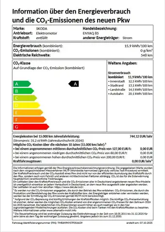 Skoda Enyaq 85 Sportline Klima Navi Rückfahrkamera