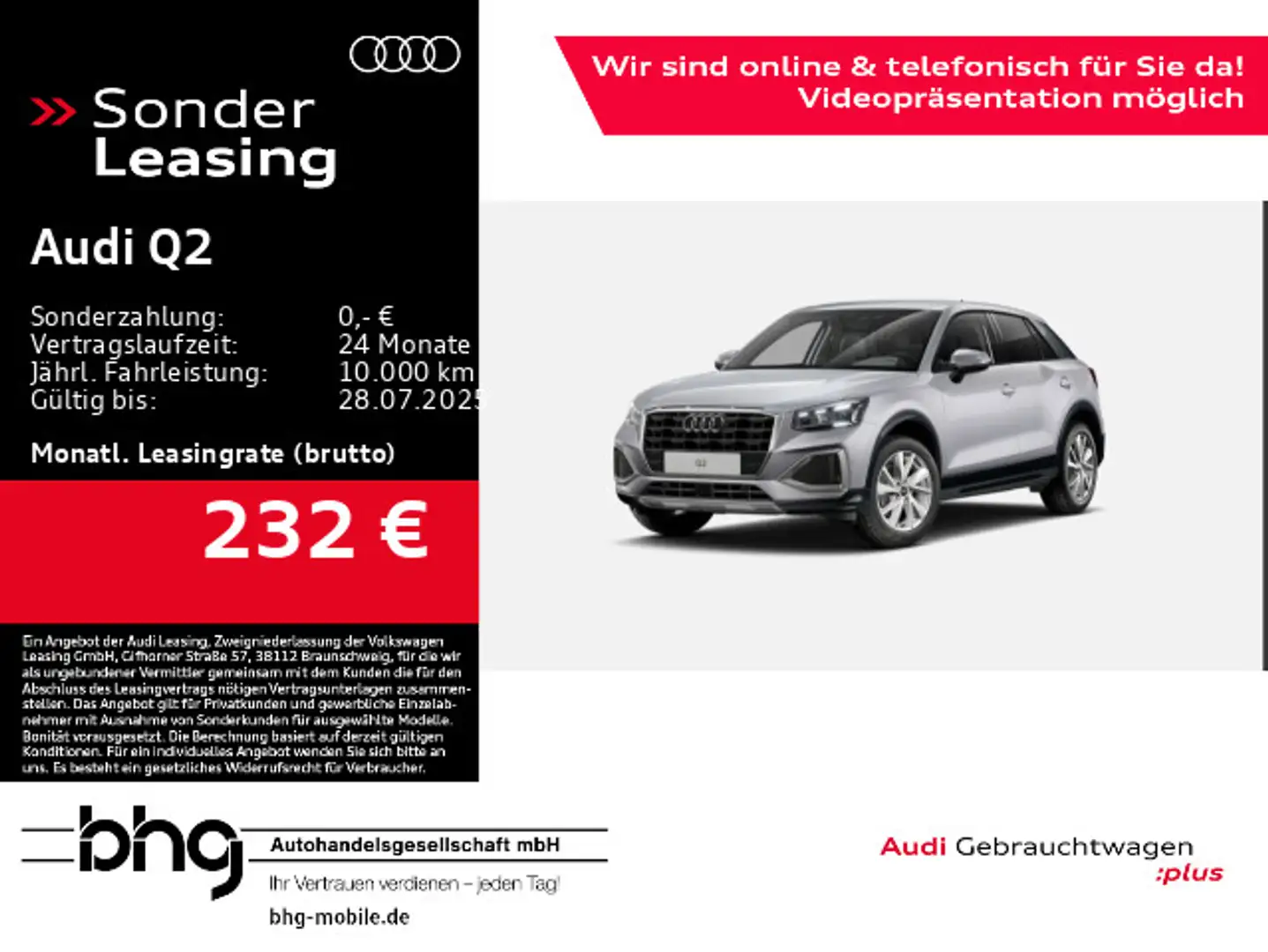 Audi Q2 35 TFSI S tronic advanced Silber - 1