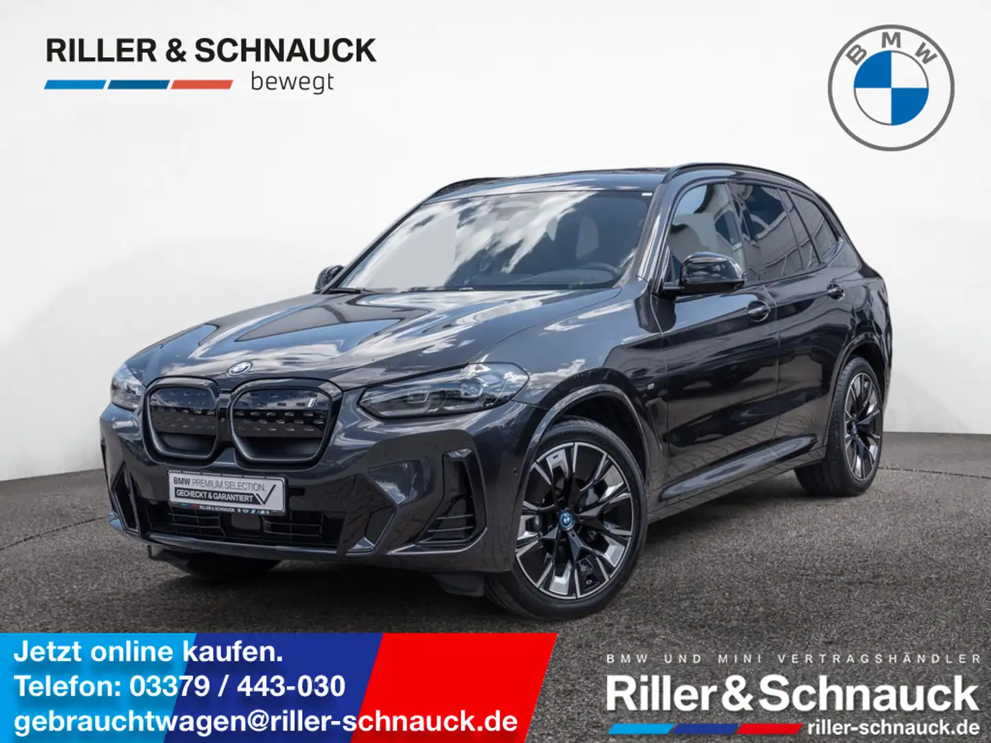 BMW iX3 M-Sport AHK ACC HUD LED PANO 360° FACEL. Gris - 1