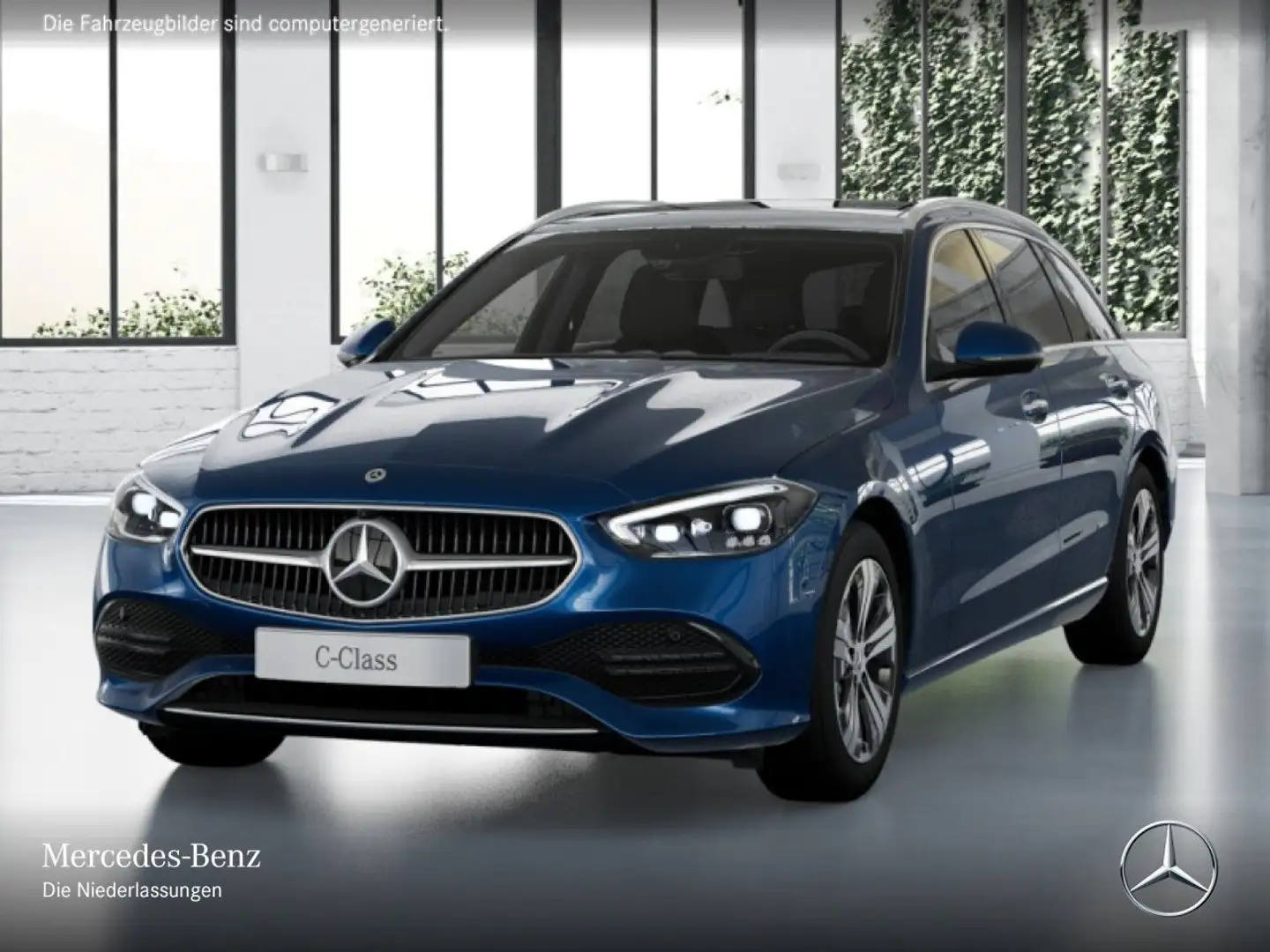 Mercedes-Benz C 180 T AVANTG+PANO+360+AHK+BURMESTER+SITZKLIMA+9G Blau - 2