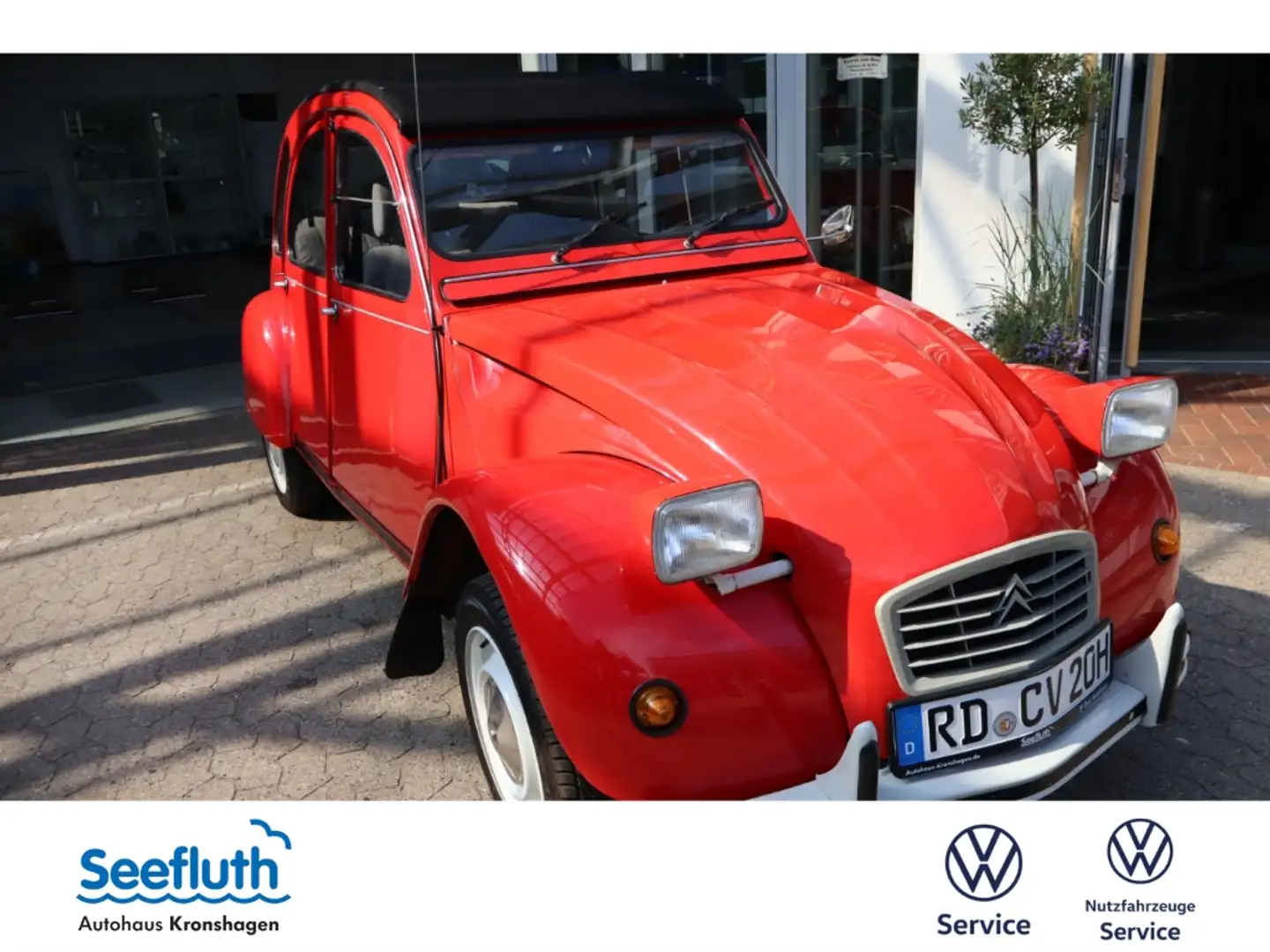 Citroen 2CV Club H-Kennzeichen Restauriert Fahrbereit Rot - 1