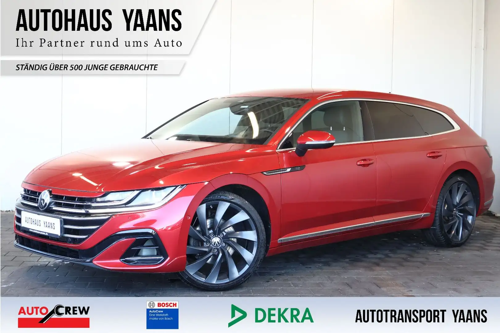 Volkswagen Arteon 2.0 TSI DSG R-Line AID+HUD+KEY+360+AHK+20 Piros - 1