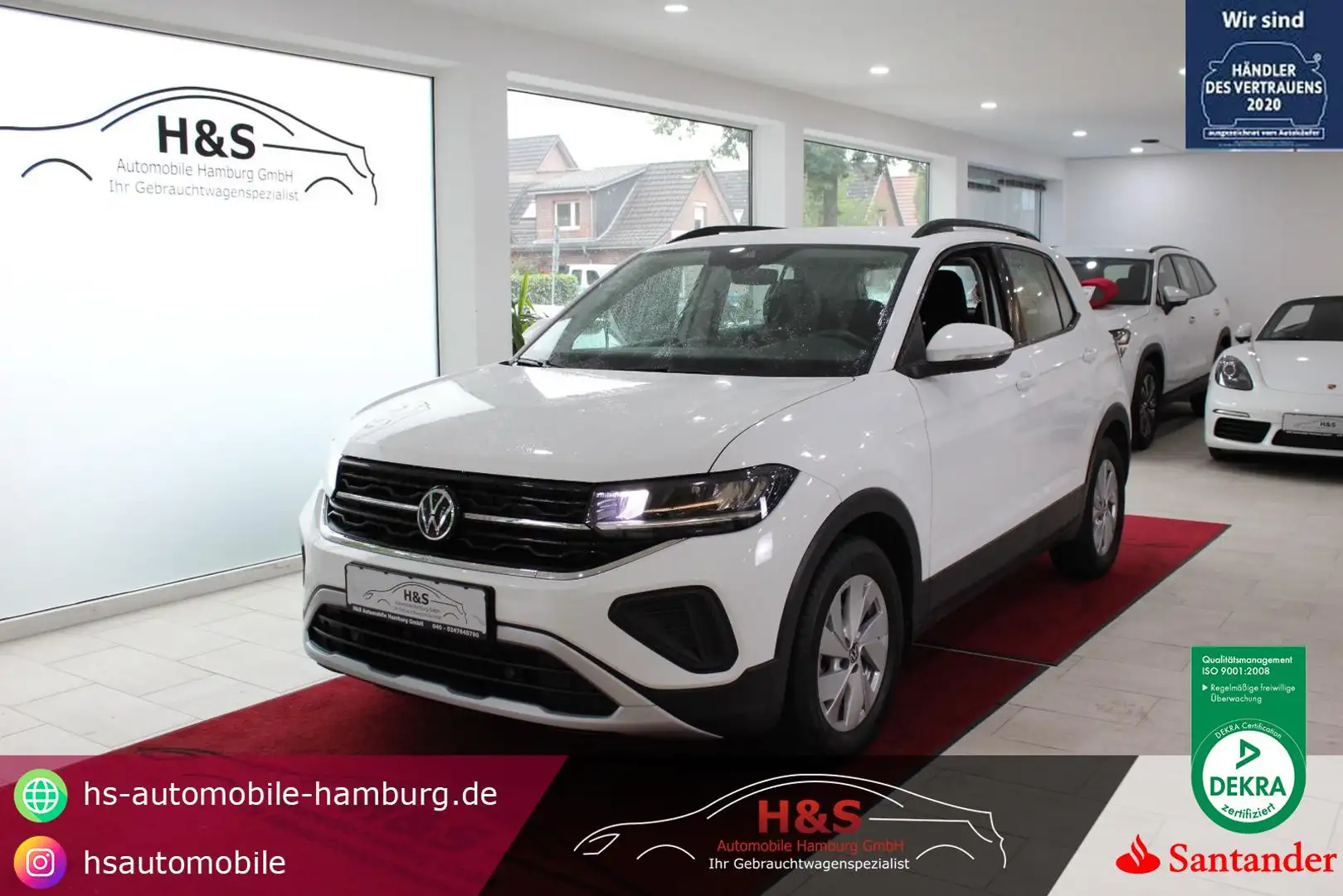 Volkswagen T-Cross 1.0 TSI Life Kamera*LED*Sitzheiz. Weiß - 1