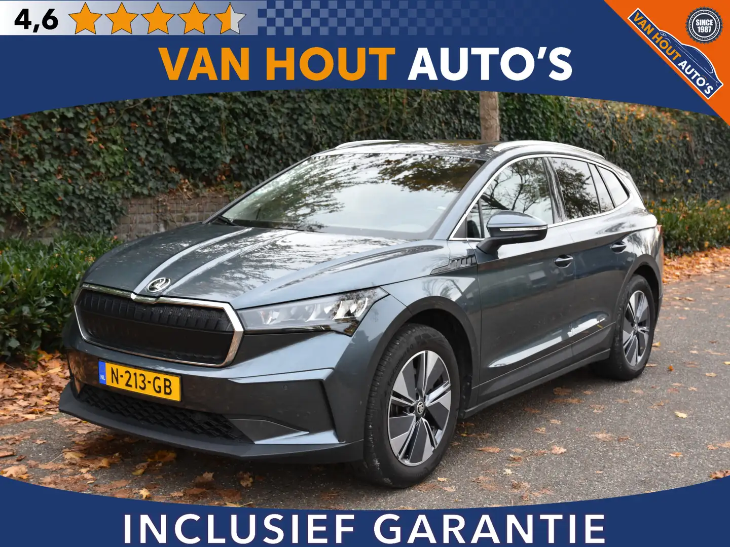 Skoda Enyaq iV 80 | SOH 92% | PANORAMADAK | TREKHAAK | CARPLAY Grijs - 1