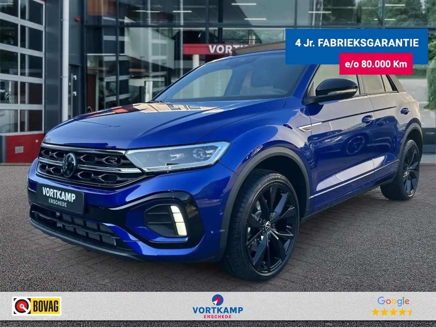 Volkswagen T-Roc 1.5 TSI DSG R-LINE BLACK OPTIK 19''LM/PANO-DAK/E-K Blauw - 1