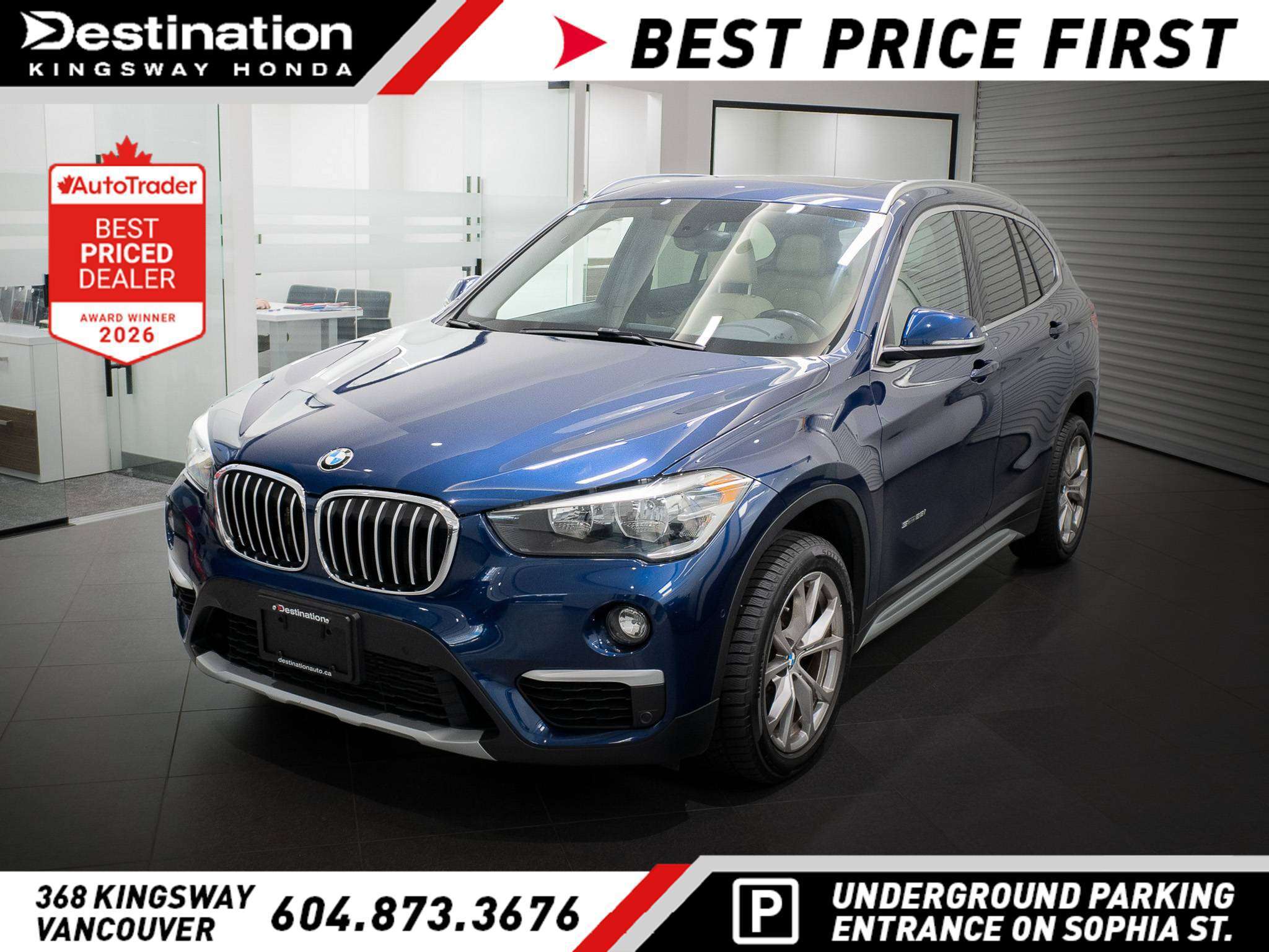Estoril Blue Met 2017 BMW X1 SUV / Crossover Front-Wheel Drive Automatic