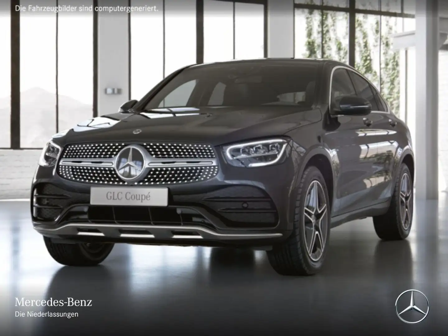 Mercedes-Benz GLC 300 e Coupé 4M AMG+AHK+LED+KAMERA+KEYLESS+9G Grijs - 2