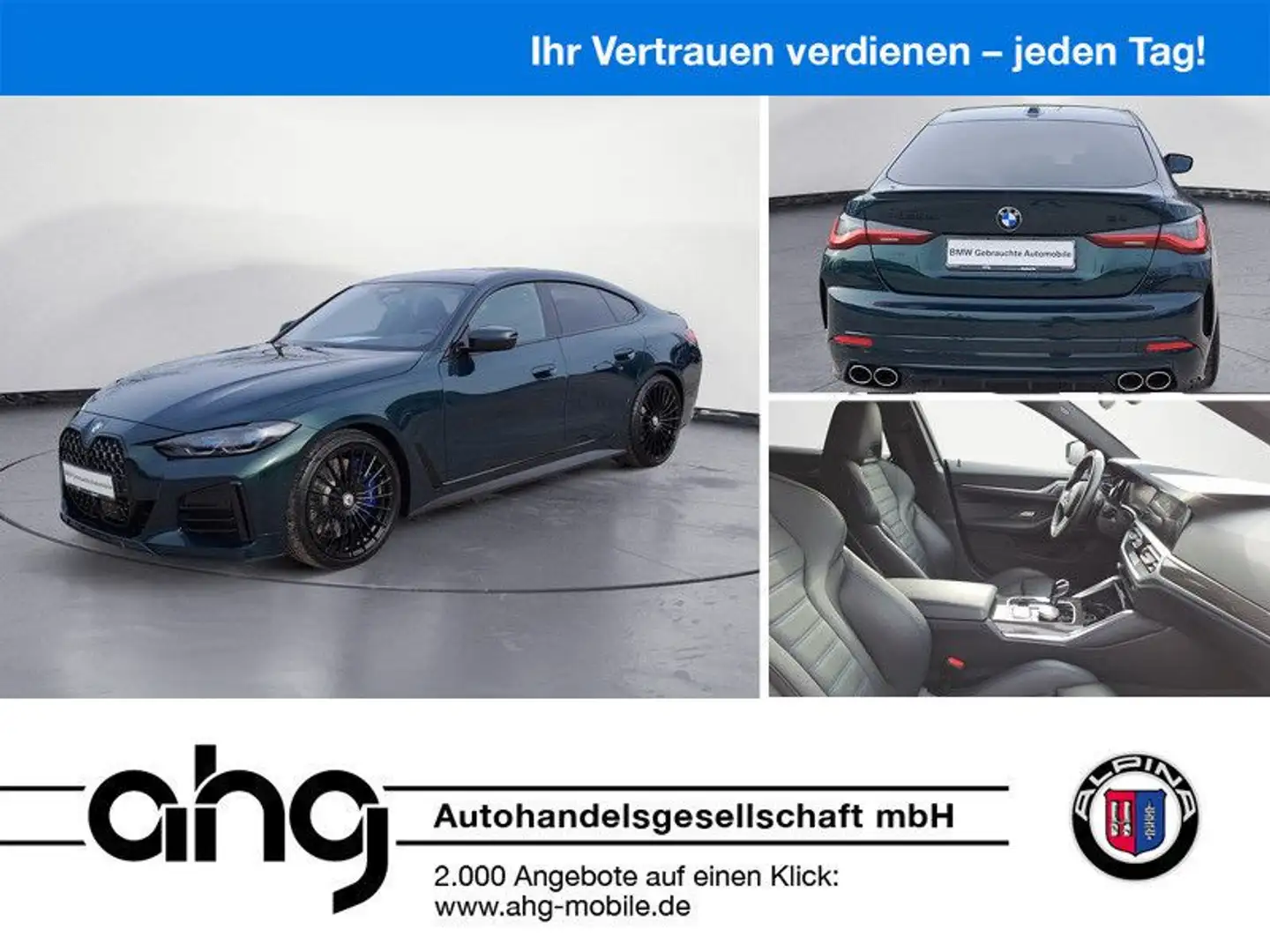 Alpina B4 Gran Coupe Allrad *Navi*Leder*Glasdach*Laser* Green - 1