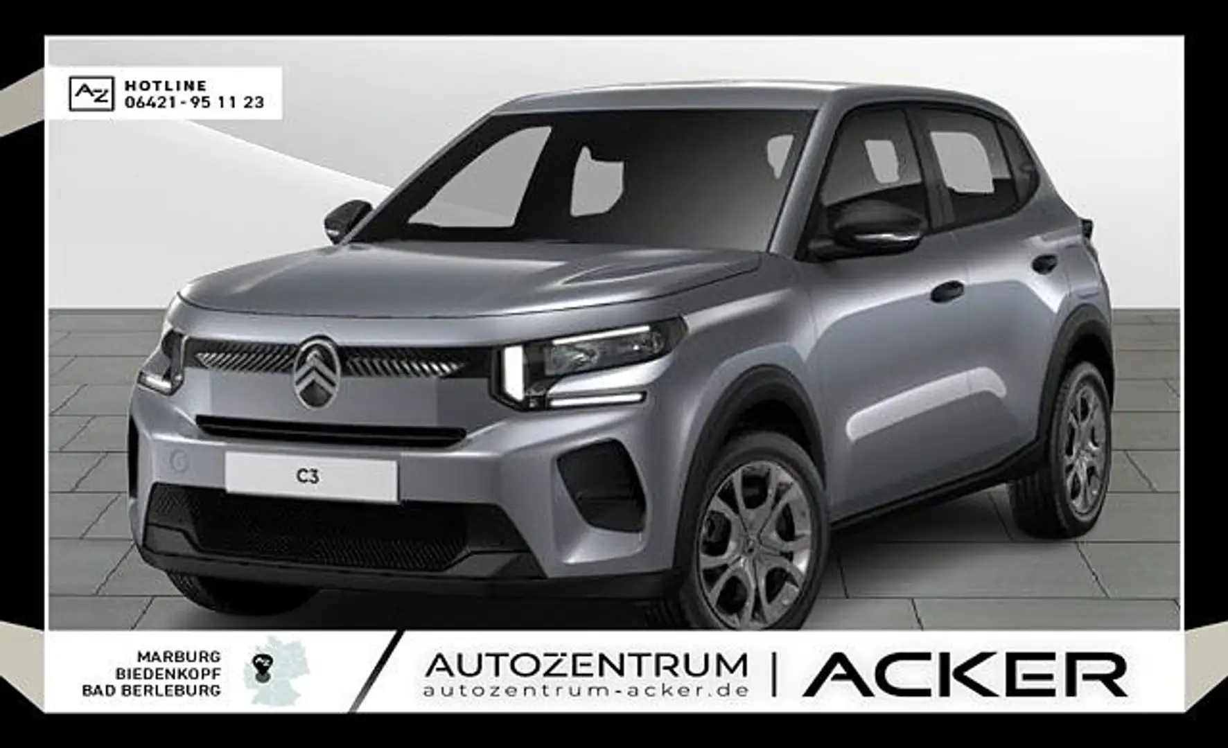 Citroen C3 Turbo 100 YOU PDC/Klima/HeadUp Display Grau - 1