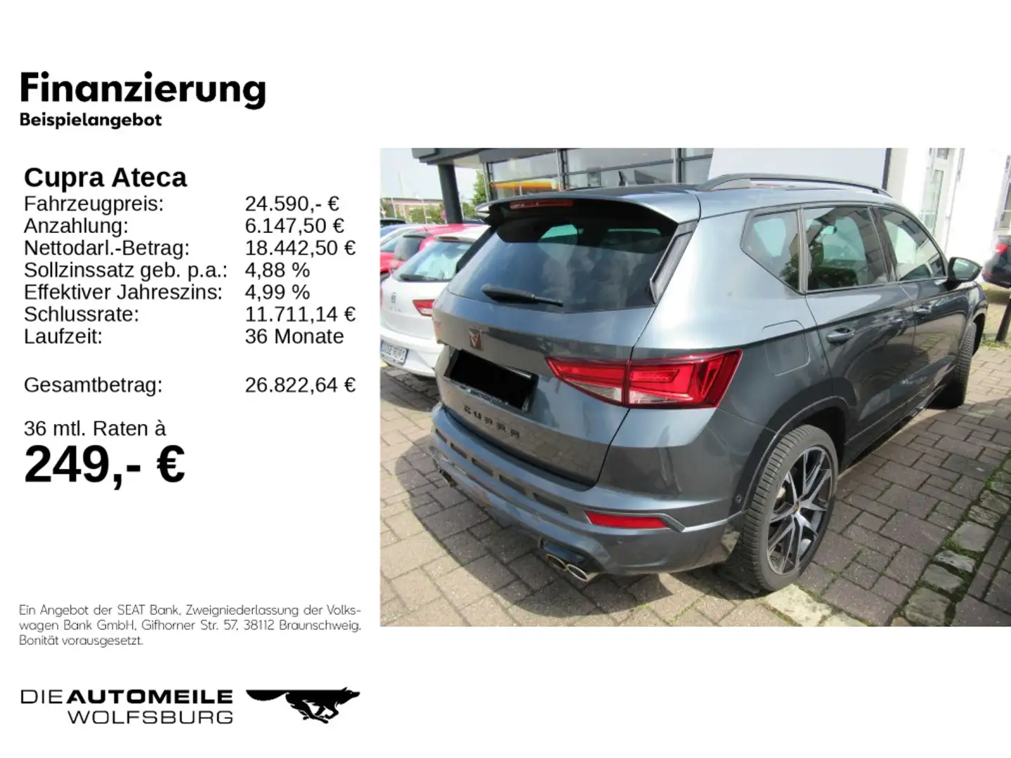 CUPRA Ateca 2.0 TSI DSG 4Drive ACC/Rückkm/Multilenk Grau - 2